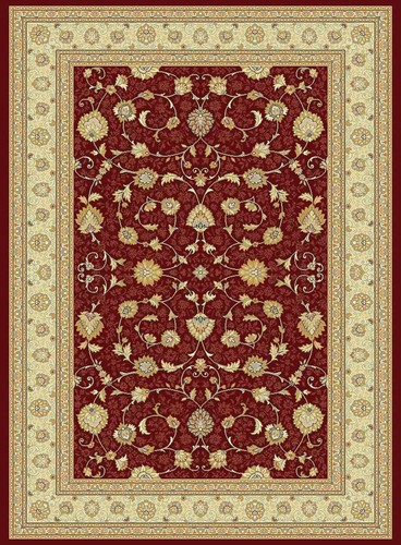 Dark red beige traditional - red,