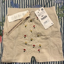 Zara Embroidered Biker Shorts