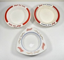 Vintage Bass  Advertising Ashtrays x3