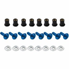 KIT 8 BLUE ANODIZED FAIRING SCREWS BCR FOR HONDA 750 NC S 2014-2017