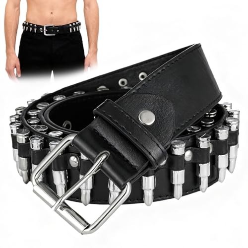 Studded bullet belt - studded,