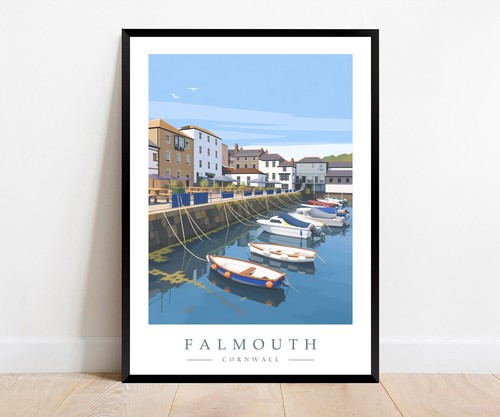 Falmouth boats and quay - quay, travel