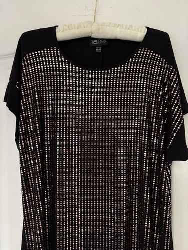 Saloos black and gold sequence - black,