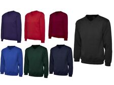 Girls School Jumper V Neck Warm Fleece Comfortable Soft Unisex Sweatshirt