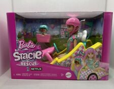 Barbie Stacie to the Rescue Go Kart Doll Set Dog Accessories Car Playset New