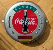 Rare Akura Coca Cola Bottle Cap Radio  And Alarm Clock 1990's