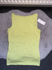 lime green m&s tank vest top