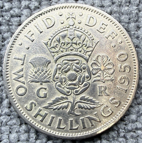 1950 two shillings florin - two,