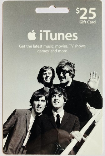 Beatles itunes gift card 25 - beatles, $25