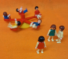 Vintage Playmobil 3416  Playground Set Roundabout & Figures or children