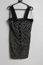 Kelly Brook Womens Polka Dot Print Dress - Black - Size 14 (F80)