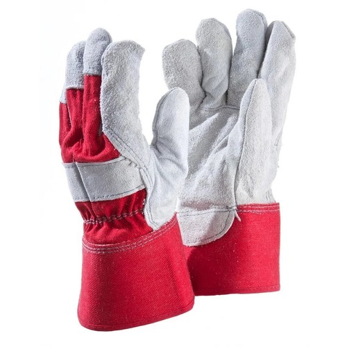 Red grey leather gardening - grey,
