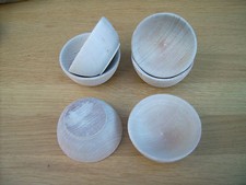 6x "RING / PIN DISH" Small novelty wooden bowl 2 1/2" diameter  Birch timber