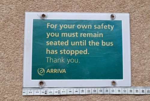 Remain seated until bus has - until,