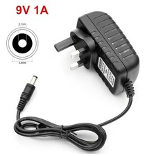 9V Power Supply UK 9v Adaptor Charger 9 Volt Power Supply UK 9V 1A AC/DC UK PLUG