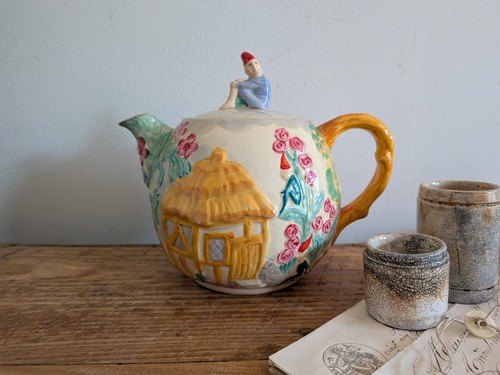 Vintage art deco teapot - vintage,
