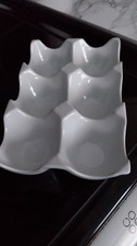 White Ceramic Egg Holder Tray