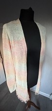 Pretty Pastel Colours Long Line Cardigan By Roman Size 10