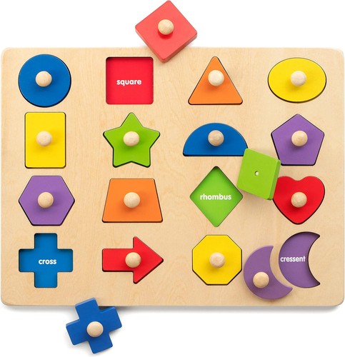 Coogam toy wooden shape peg - toy,