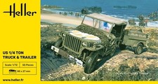 HEL79997 - Helller 1:72 - Willys MB Jeep & Trailer