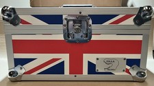 7" Singles Vinyl Record Aluminium DJ Flight Carry Case Union Flag 200 45s Strong