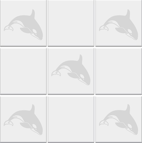 Orca tile stickers bathroom - stickers,