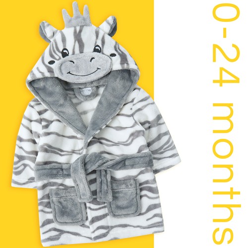Baby boys girls zebra robe - girls,