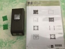 Stampin Up! Pretty Petites Tab Label Craft Punch Cutter & matching stamps 129642