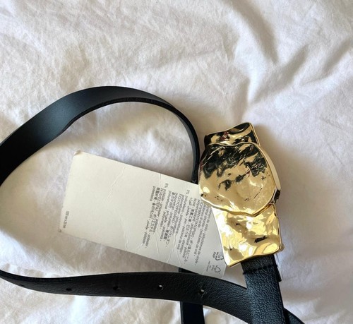 Zara black leather effect belt - zara,