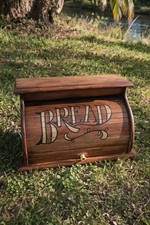 Vintage Wooden Roll Top Bread