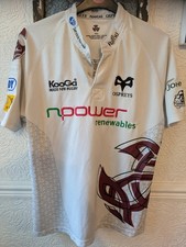 Ospreys Kooga away jersey 2008 /2009 Rugby Shirt White Mens Size Med Worthington
