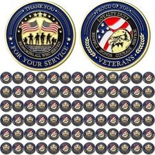 80 Pcs Military Challenge Coins Veterans Appreciation Gifts for Men Classic