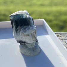 Blue-Tipped Tourmaline With