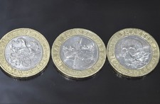 Extremely Rare 3×2£ , Very Rare and Valuable Coins - 2£ Coins- 