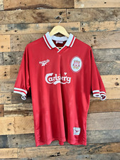 LIVERPOOL HOME 1996/98 FOOTBALL SHIRT SIZE 42/44 LARGE OR XL MENS 90'S CARLSBERG