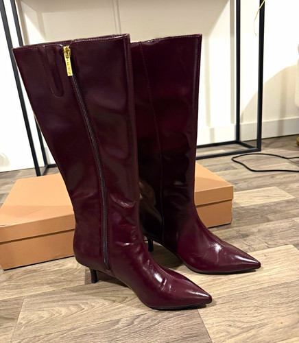 Carvela burgundy mid calf - burgundy, uk