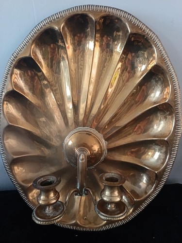 Vintage brass wall sconce - brass,