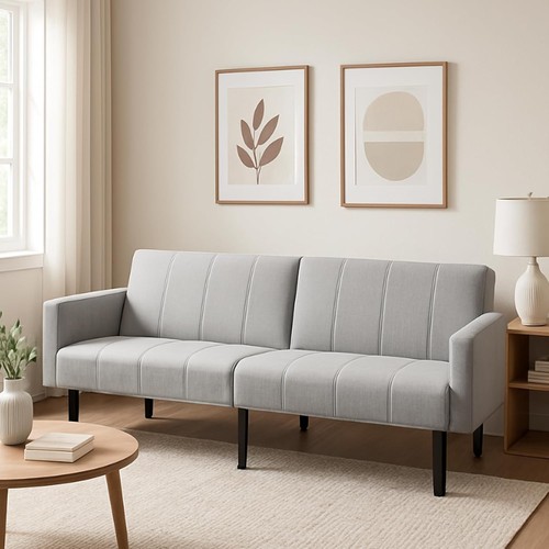 Soft linen sofa bed - linen,