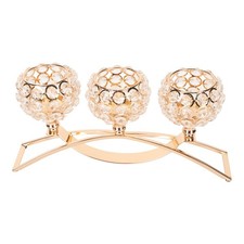 3 Heads European Style Elegant Crystal Candle Holder For Wedding Party