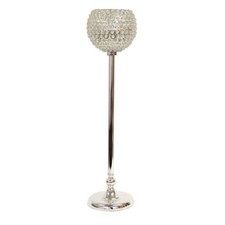 75cm Crystal Globe Candelabra Wedding Table Centrepiece Silver 