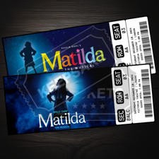 Matilda The Musical Theatre Ticket | Personalized Gift Reveal | Custom Keepsake