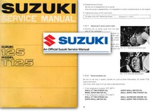 Suzuki 125 T125 STINGER WOLF Workshop Service Shop Factory Manual T 