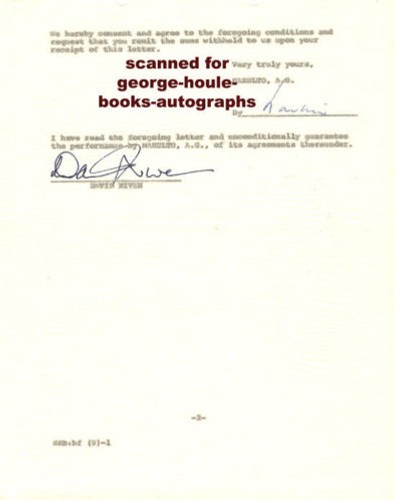 David niven contract - , contract-