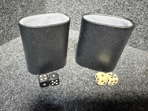 Vintage leather dice - vintage,