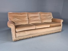 1970s Gold Velour Luxury Three Seater Settee tassels Retro   EB10632 V3SS