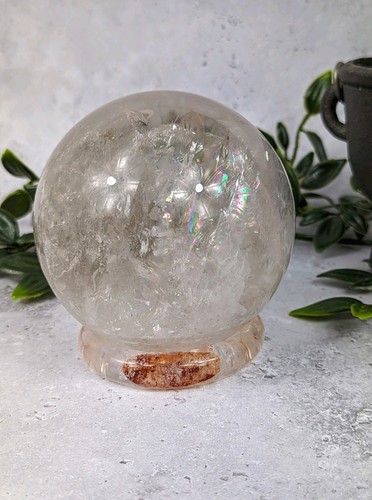 Large clear quartz sphere - clear, with