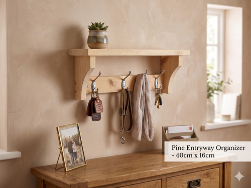 Pine wood coat rack - rack, shelf