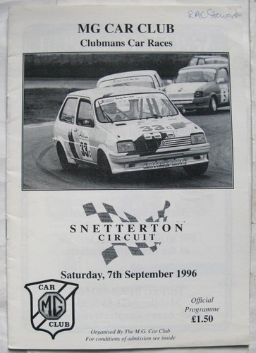 Snetterton sep 1996 - 1996, mg