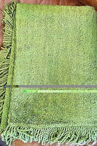 Green cotton blanket with