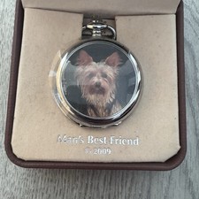 Ravel Jack Russell Silver Full Hunter Pocket Watch – Boxed – Battery Needed